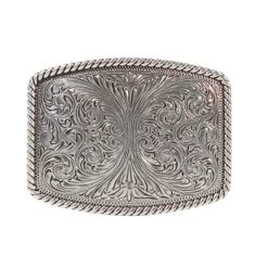 Nocona Mens Buckle With Floral Engraved Design