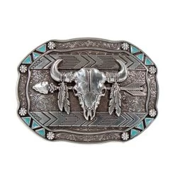Nocona Mens Buckle With Bull Skull Design