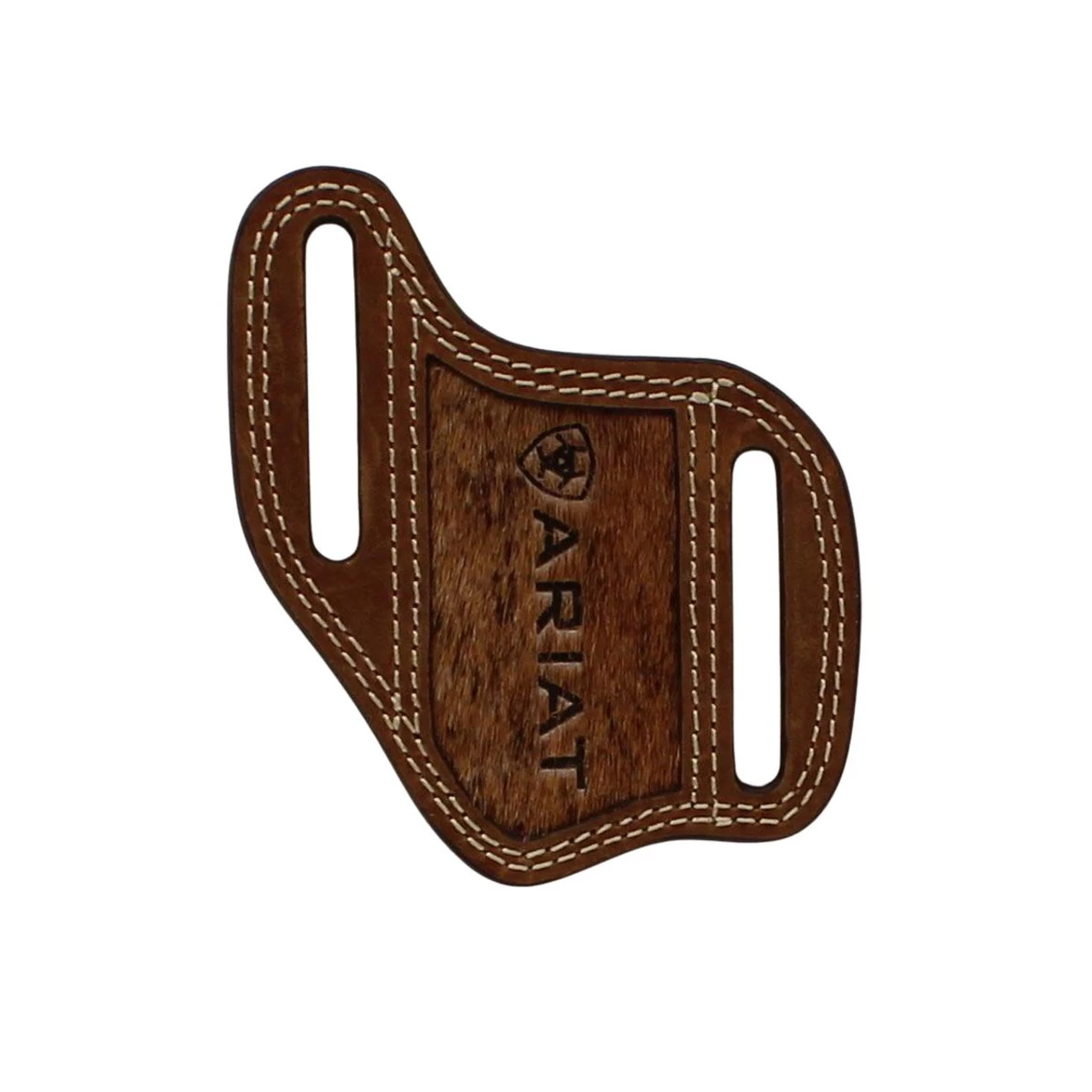 Ariat Medium Brown Leather Knife Sheath With Calf Hair Inlay 1 Ariat Medium Brown Leather Knife Sheath With Calf Hair Inlay