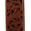 3D Mens Brown Rodeo Wallet With Floral Filagree