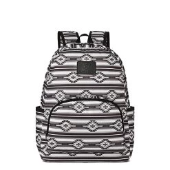 Ariat Black/White Striped Aztec Print Backpack