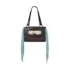 Ariat Womens Brown Conceal Carry Satchel With Turquoise Fringe Cascades