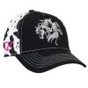 COWBOY HARDWARE Cowgirl Hardware Girls' Triple Horse Graphic Cow Print Black Baseball Cap