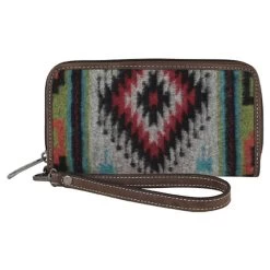 Justin Ladies Wallet Southwestern Blanket With Tooling