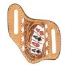 3D Natural Hand Tooled Scrolling Pattern And Ace Cards Knife Sheath