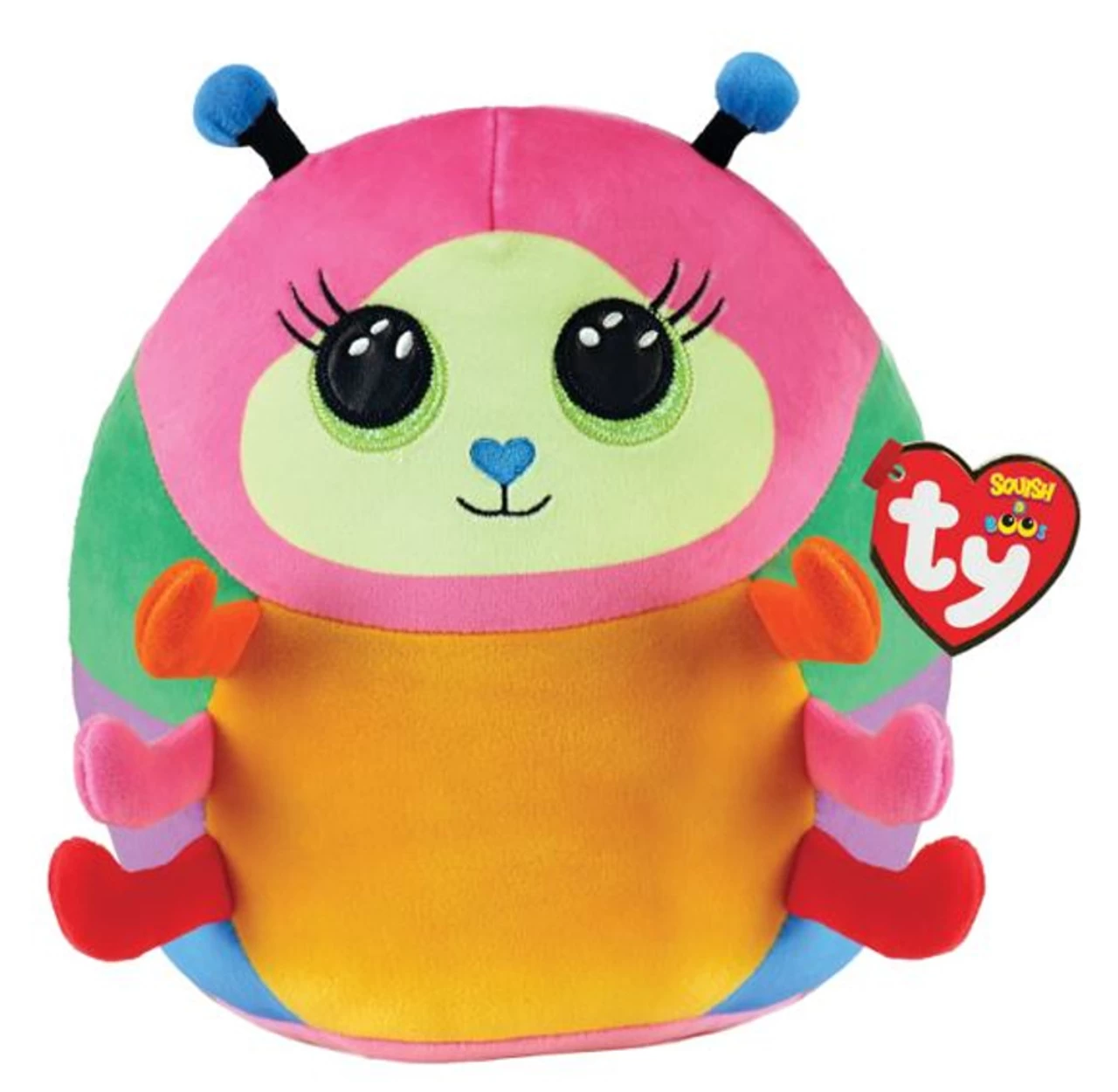 TY Nessa The Multicolored Caterpillar Squish Boos Toy 1 TY Nessa The Multicolored Caterpillar Squish Boos Toy
