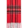 IScarf Brushed Fringe Red Plaid Scarf