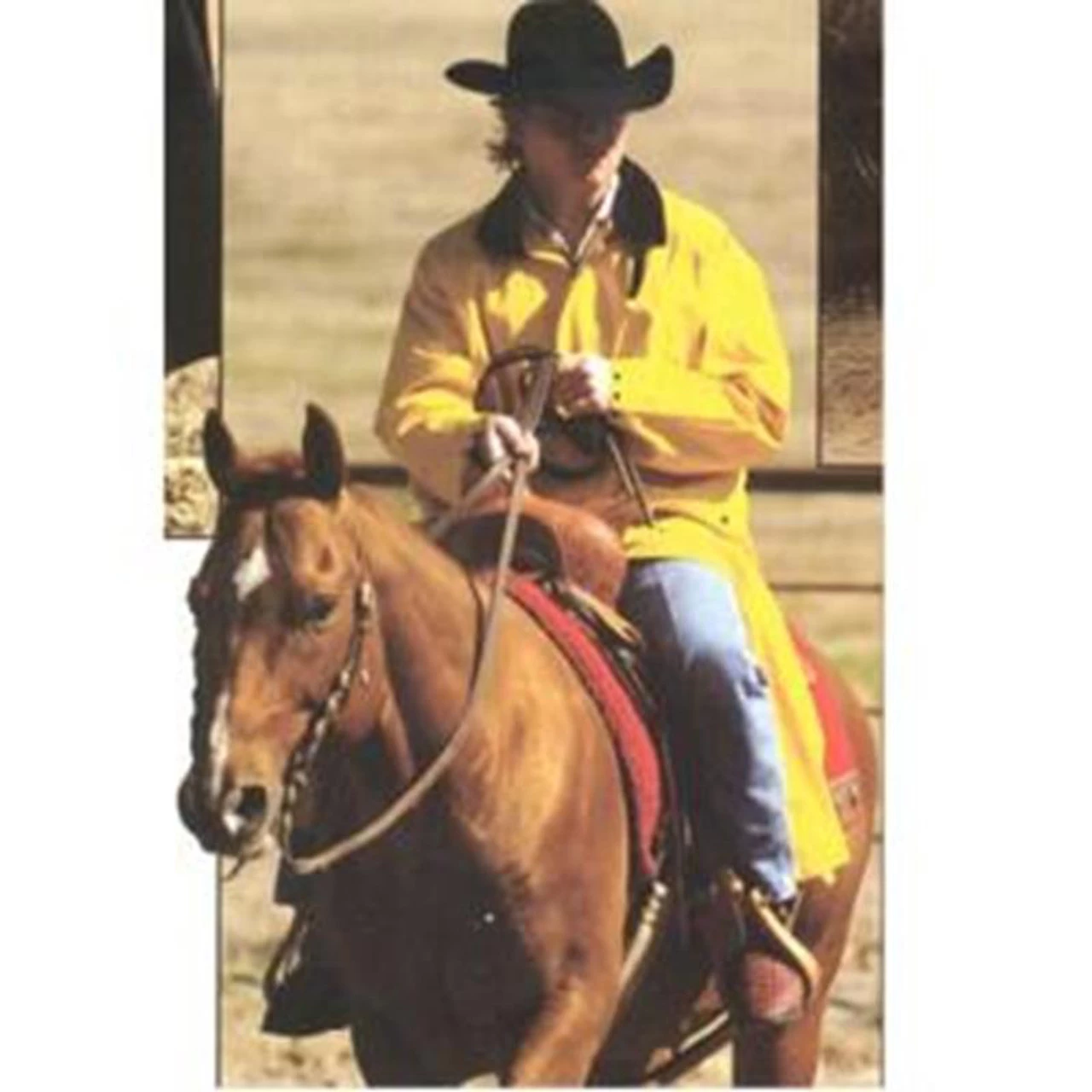 M&F - Western Saddle Slicker Rain Coat - Yellow 1 M&F - Western Saddle Slicker Rain Coat - Yellow