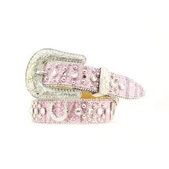 M&F - Kids Sparkle Belt With Horseshoes - Pink