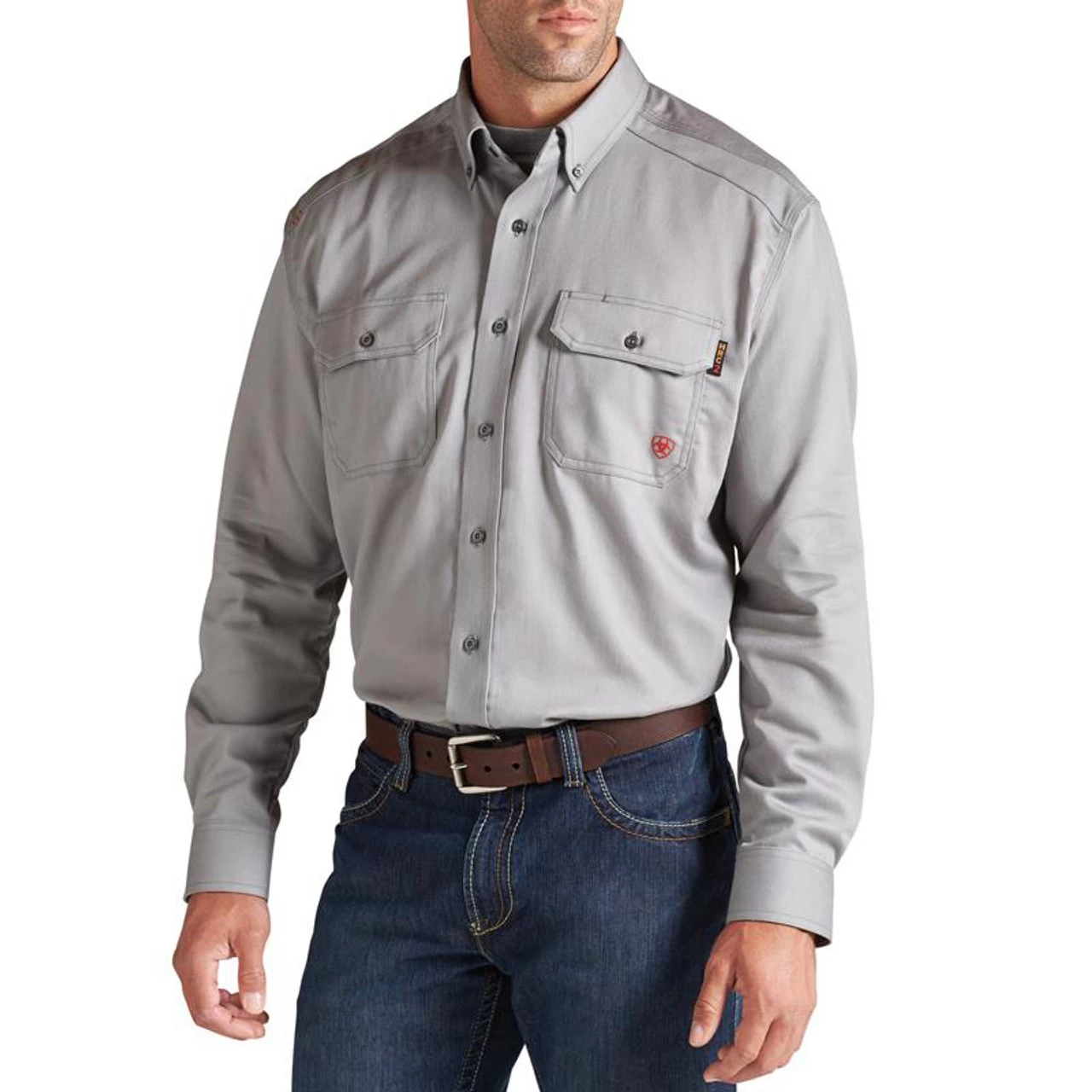 Ariat - FR Work Shirt - Silver 2 Ariat - FR Work Shirt - Silver - Image 2