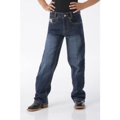 Rocky Mountain- Cinch White Label Slim Jeans- Dark Stonewash Denim