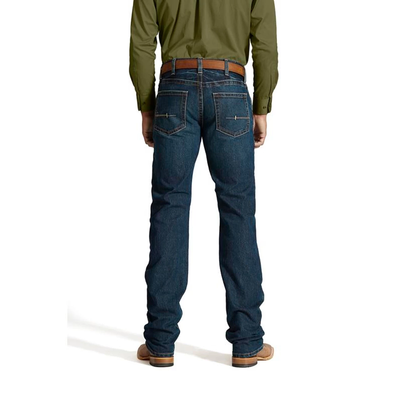 Ariat- M5 Slim Straight Leg Ironside Barbed Jean- Denim 1 Ariat- M5 Slim Straight Leg Ironside Barbed Jean- Denim