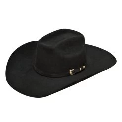 M&F - 6X Black Rabbit Fur Hat With Goat Leather Sweatband