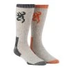 Browning Mens Poplar Wool Boot Socks - 2 Pack