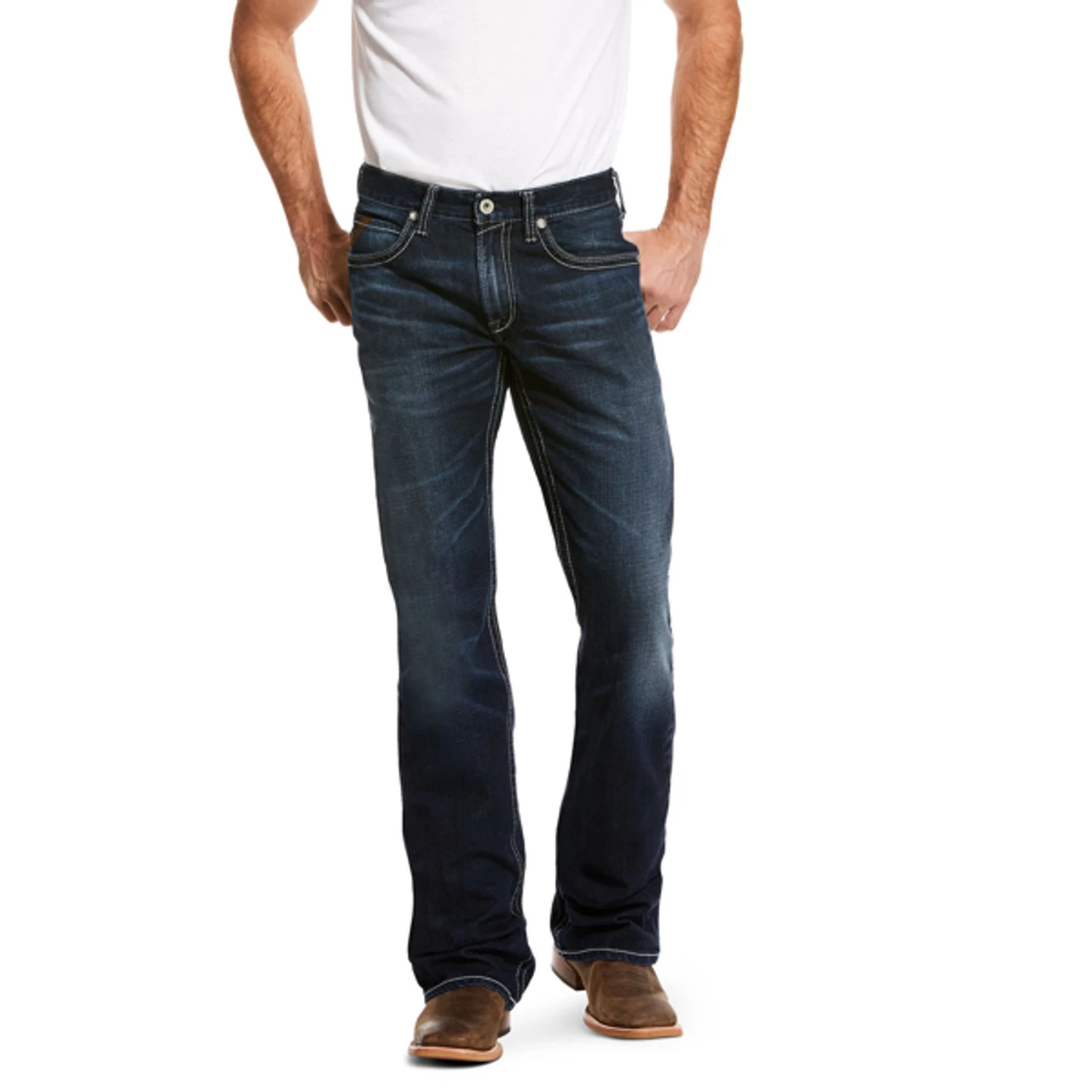 Ariat Mens M5 Slim Darkwash Bootcut Jeans 4 Ariat Mens M5 Slim Darkwash Bootcut Jeans - Image 4