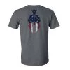 Kryptek Men's Spartan American Flag Graphic Dark Heather Short Sleeve T-Shirt