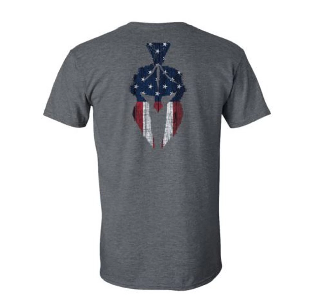 Kryptek Men's Spartan American Flag Graphic Dark Heather Short Sleeve T-Shirt 1 Kryptek Men's Spartan American Flag Graphic Dark Heather Short Sleeve T-Shirt