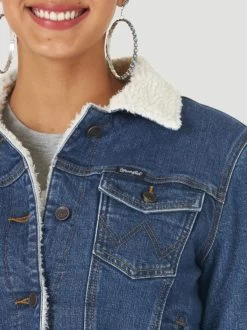 Wrangler Womens Retro Sherpa Lined Western Denim Jacket - LWJ320D 6 Wrangler Womens Retro Sherpa Lined Western Denim Jacket - LWJ320D -Comprehensive Shop P2358450 3 45015.1636417211