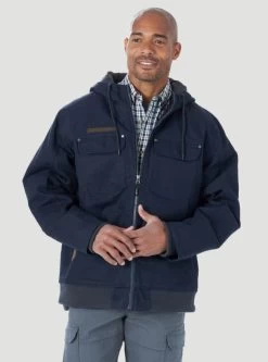 Wrangler Mens Riggs Workwear Tough Layers Insulated Canvas Work Jacket