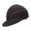 CrownCap Black Wool Bend Railroad Hat