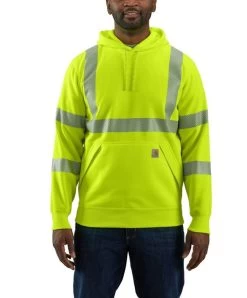 Carhartt Mens High-Visibility Loose Fit Mid-Weight Class 3 Sweatshirt