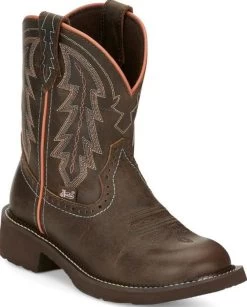 Justin Womens Gypsy Lyla Brown Round Toe Boots
