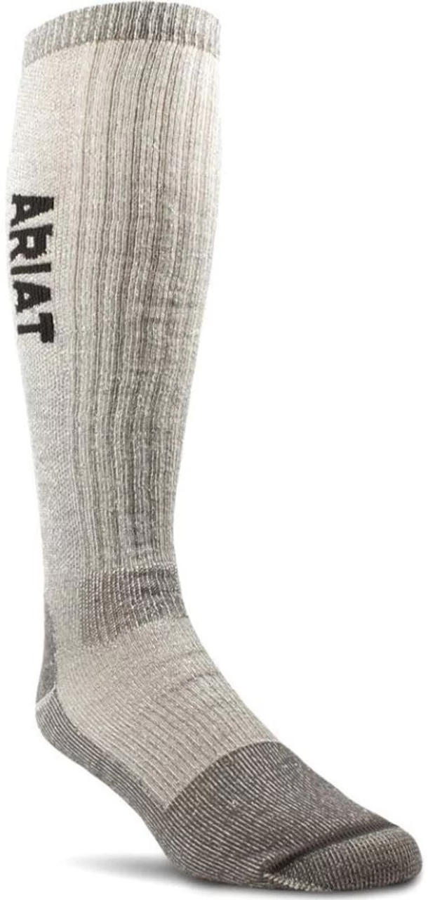 Ariat Unisex Mid Weight Merino Arch Support Reinforced Over The Calf Socks 1 Ariat Unisex Mid Weight Merino Arch Support Reinforced Over The Calf Socks