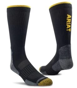Ariat Unisex TEK High Performance Crew Socks - 2 Pack