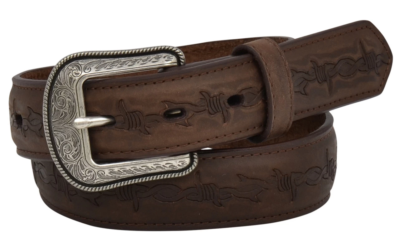 3D Crazy Correct Brown With Embossed Barb Wire Belt 1 3D Crazy Correct Brown With Embossed Barb Wire Belt