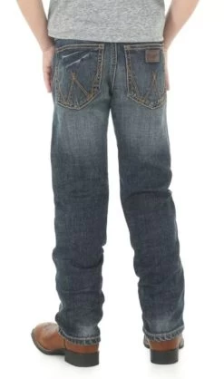 Wrangler Toddler Boys Retro Bozeman Dark Wash Slim Fit Straight Leg Stretch Jeans