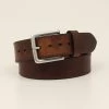 Nocona Mens HDX Brown Genuine Leather Belt