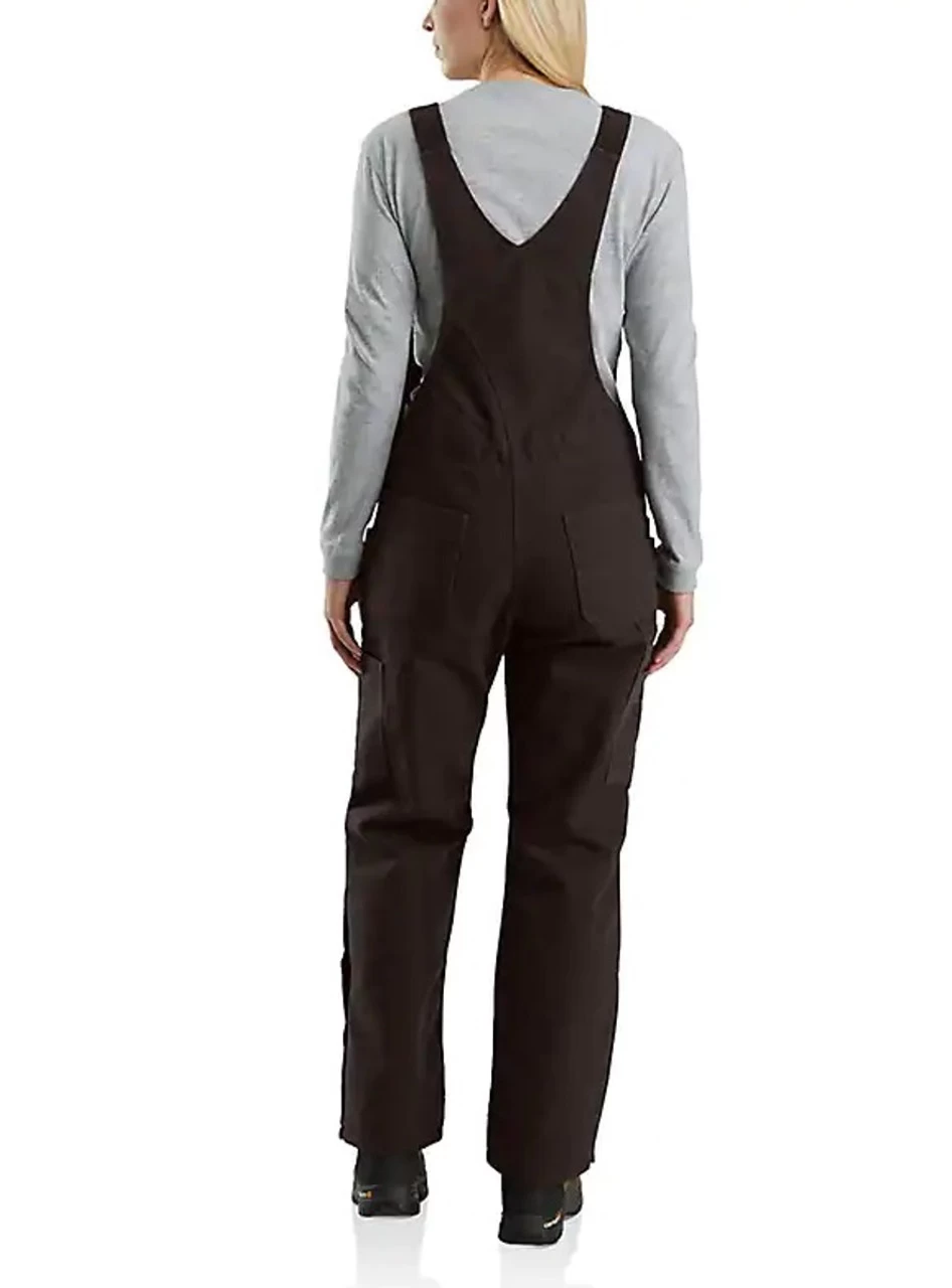 Carhartt Womens Relaxed Fit Washed Duck Insulated Bib Overall 2 Carhartt Womens Relaxed Fit Washed Duck Insulated Bib Overall - Image 2