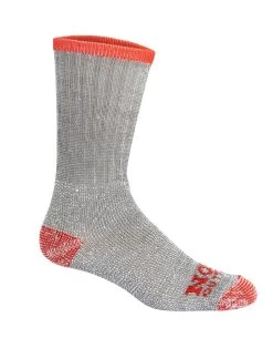Noble Outfitters Mens Charcoal & Red Wool Crew Socks - 3 Pack