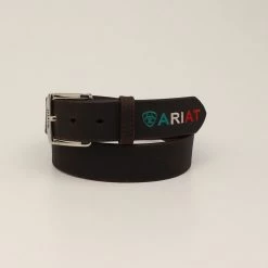 Ariat Mens Rowdy Brow Belt W/Ariat Shield In Mexico Colors