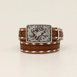 M&F Boys Tan Reversable Strap Leather Belt