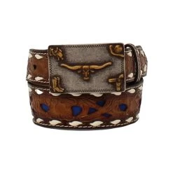 M&F Genuine Leather W/Blue Underlay