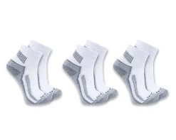 Carhartt Force Mens Midweight Quarter Sock - 3 Pack