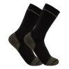 Carhartt Mens Midweight Cotton Blend Steel Toe Boot Sock - 2 Pack