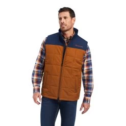 Ariat Mens Navy-Chestnut Crius Insulated Vest