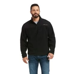 Ariat Mens Black Basis 2.0 1/4 Zip Sweatshirt