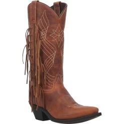 Laredo Womens Blakely Fringe Snip Toe Boots