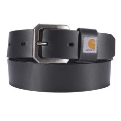 Carhartt Mens Black Leather Saddle Belt