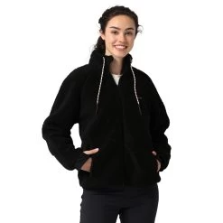 Wrangler Womens Jet Black Sherpa Fleece Jacket