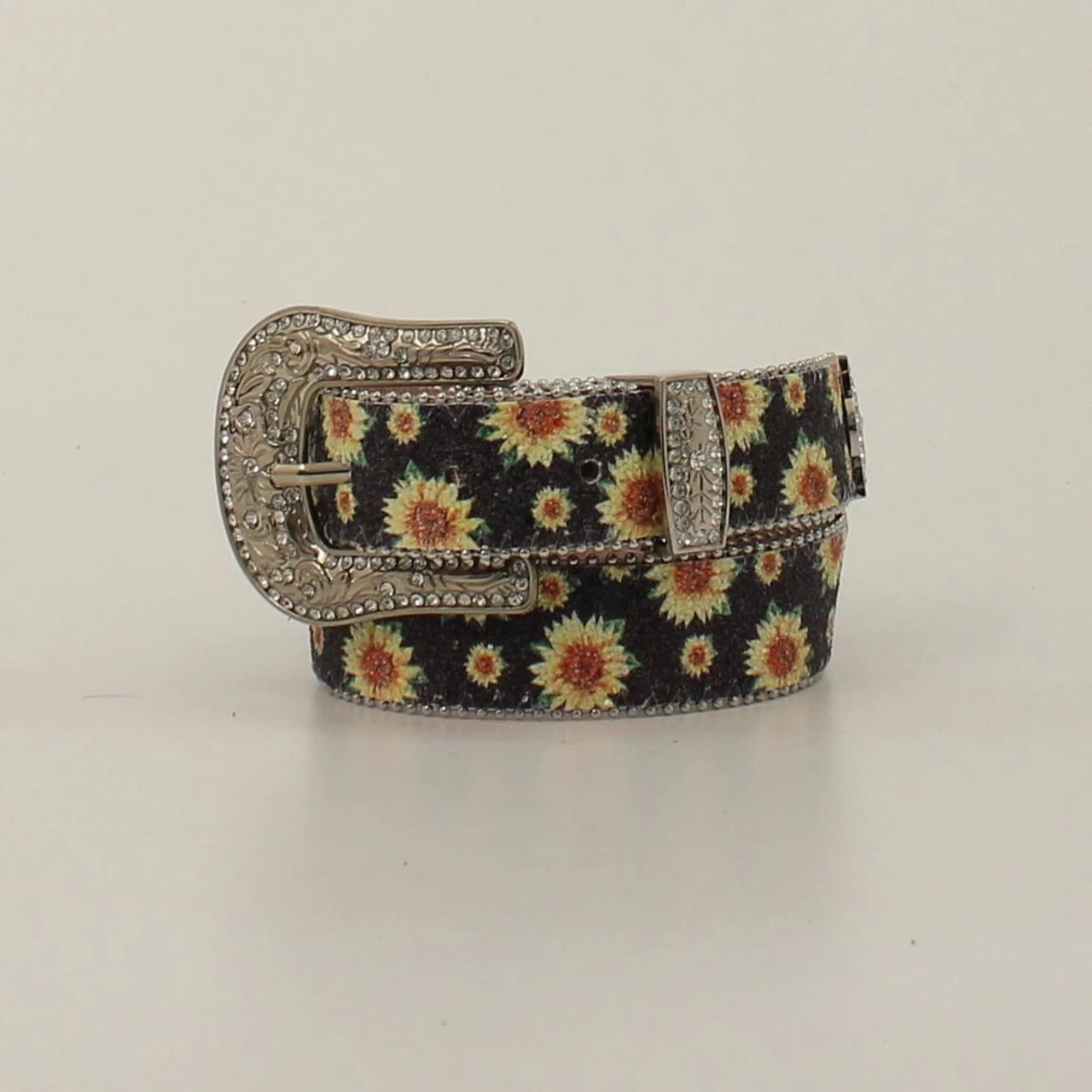 Angel Ranch Girls Shimmery Sunflower Print Belt 1 Angel Ranch Girls Shimmery Sunflower Print Belt