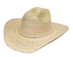 Hat Biz Maddie Pink Straw Hat