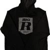 Big R Mens Black Logo Shield Hoodie