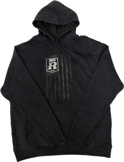 Big R Mens Charcoal Logo Flag Hoodie