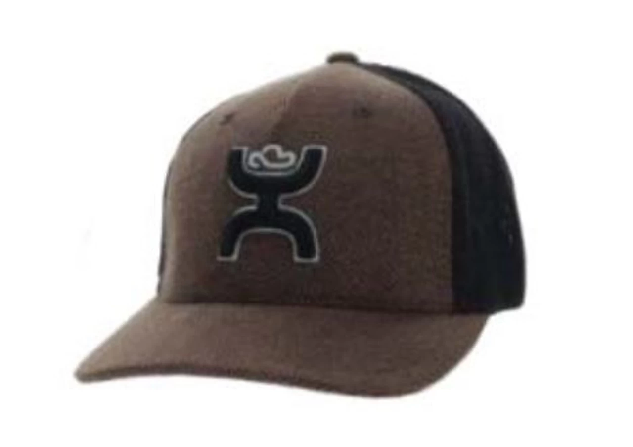 Hooey Coach Brown/Black FlexFit Ball Cap 1 Hooey Coach Brown/Black FlexFit Ball Cap