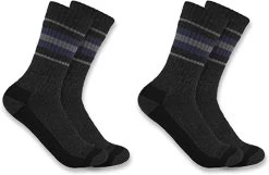 Carhartt Womens Heavyweight Synthetic-Wool Blend Crew Sock SC8212W - 2 Pack
