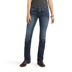 Ariat Womens R.E.A.L. Clarissa Mid Rise Straight Leg Jean